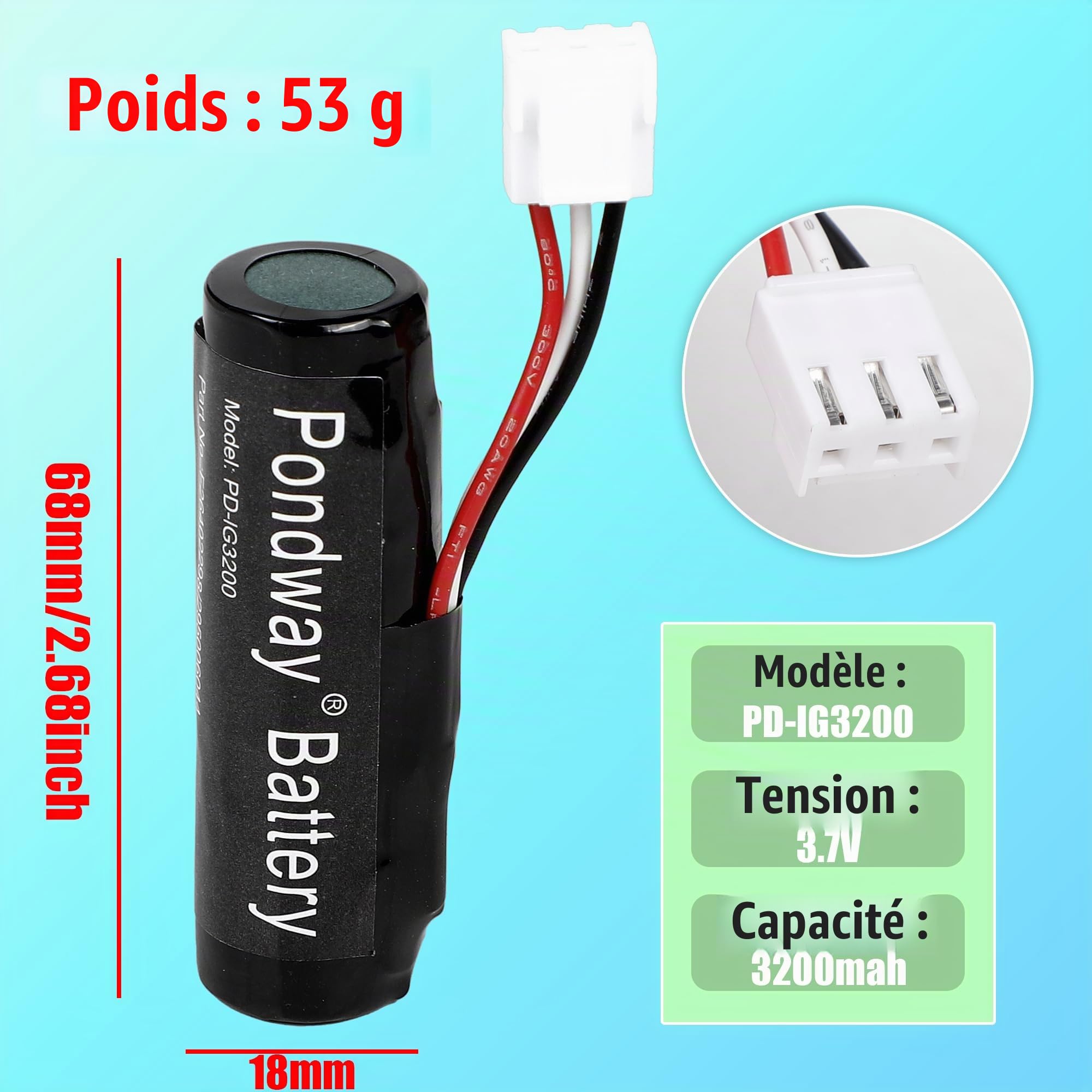 3200mAh 3.7V Batterie pour Ingenico Move 3500 Move 5000 IWL220 IWL221 | IWL222 IWL250 IWL251 IWL252 Terminal de paiement bancaire Remplacement Batterie Pile +des Outils réparation