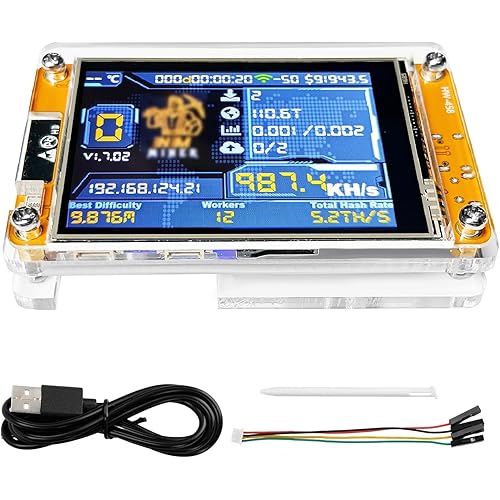 Aideepen Miner Bitcoins Miner Lucky Miner Upgrade 1001KH/S 2.8 inch Color Display DIY Solo Miner Crypto Miner