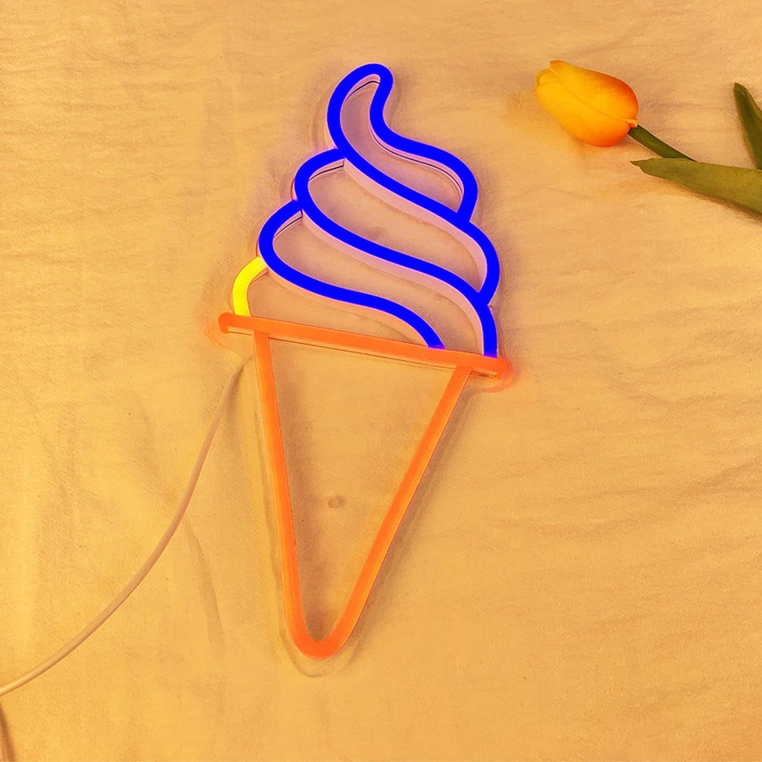 KIJyfgTR LED Neon Light Sign Led Neon Light Ice Cream Neon Signs for Wall Decor USB Powered Neon Night Light Neon Light Sign Art Wall Decorative Light for Party