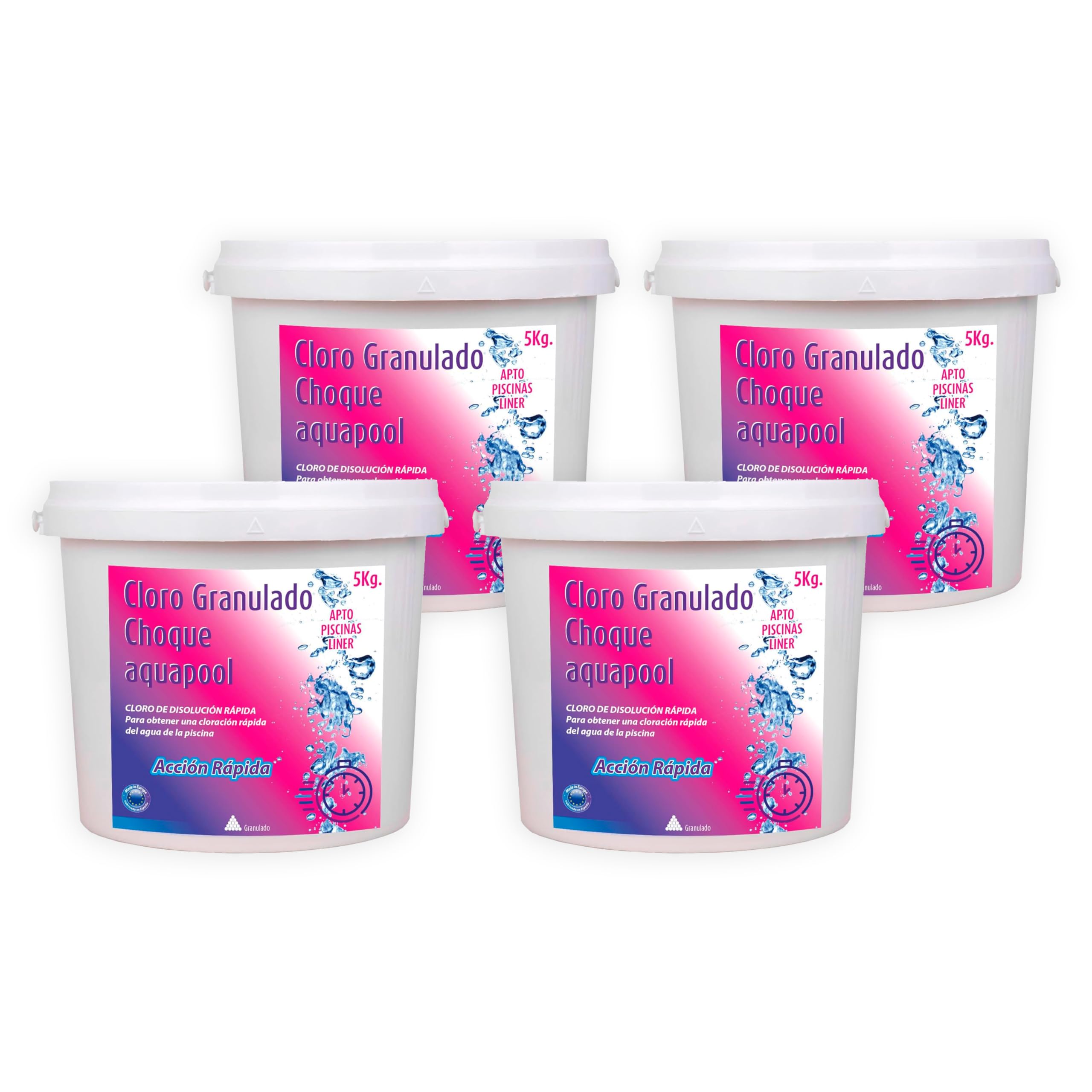Cloro de Choque en Grano Aquapool para una disolución rápida en el Tratamiento Inicial de la Piscina (5 KG) — view 3