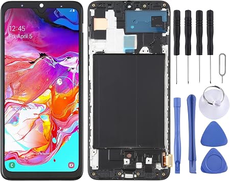 for Samsung for Galaxy OLED LCD Screen A70 SM-A705 6.39" Digitizer with Frame Black