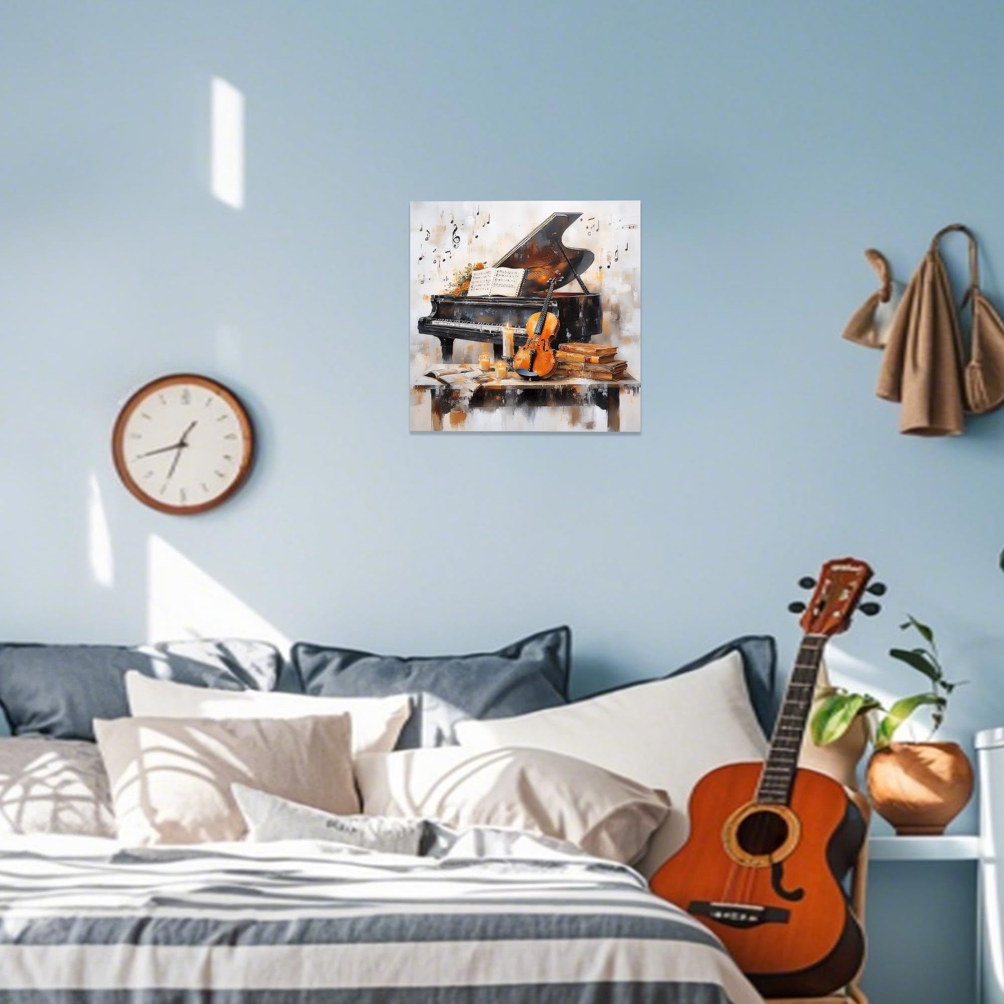 CCWACPP Music Canvas Wall Art Piano Violin Painting Music Themed