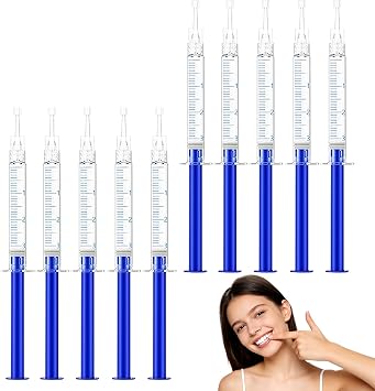 10PCS 35% Teeth Whitening Gel Refills,3ML Teeth Whitening Gel for Trays, for Sensitive Teeth,Works with Teeth Whitening LED Light and Tray