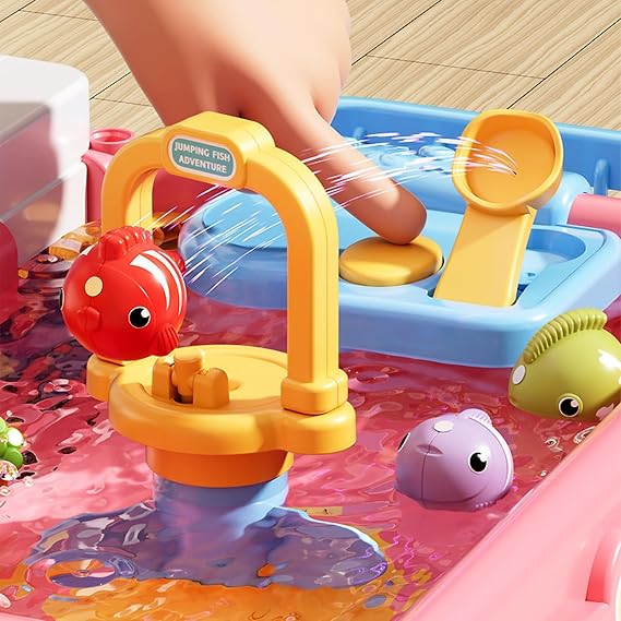 Outdoor Water Table Backyard Sensory Activity with Pump