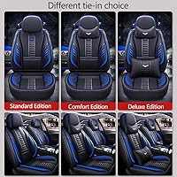 Vista 8 de Fundas protectoras de asiento de automóvil de lujo de 2 asientos para Mazda CX-3 2016-2021, diseño de bolsa de almacenamiento trasera, almohada