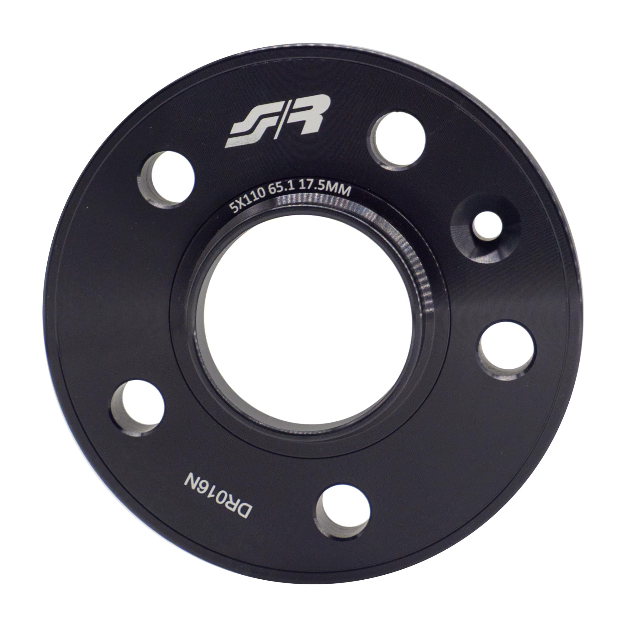 Simoni Racing DR016N/B2N Kit 2 distanziali in Alluminio Nero 17,5 mm 5x110 Centraggio 65,1