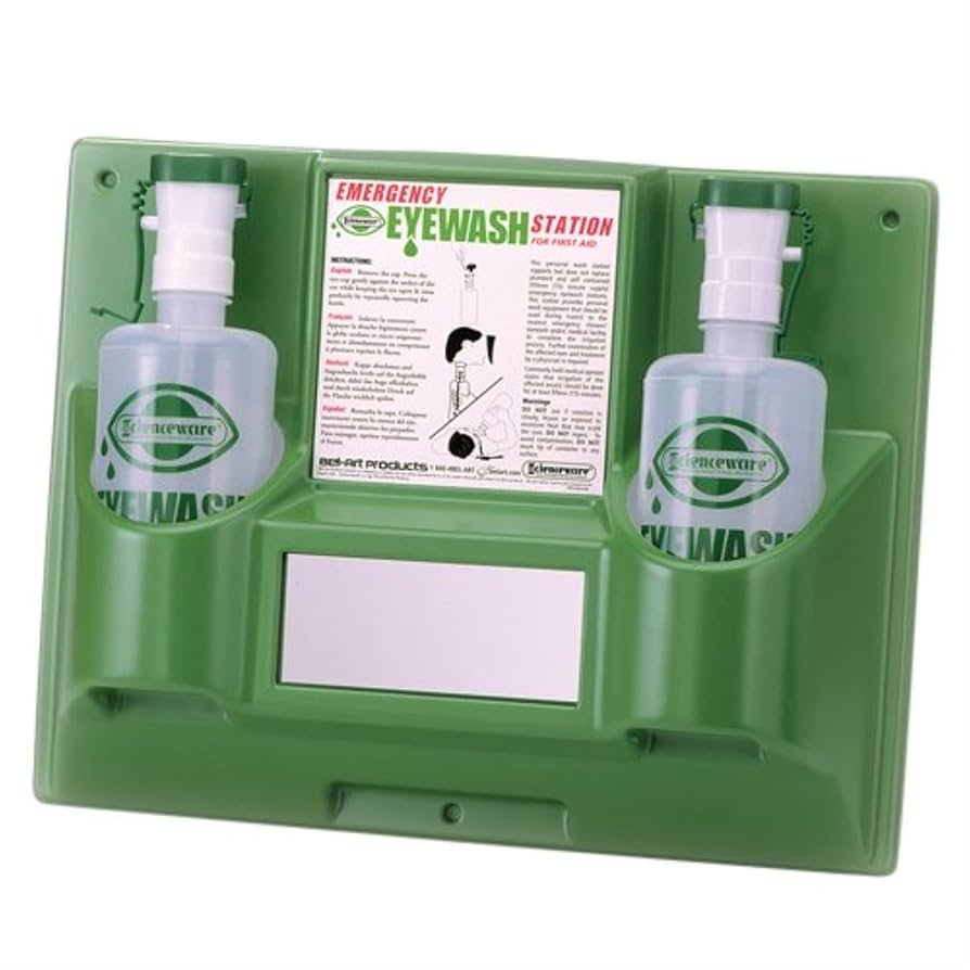 SP Bel-Art Emergency Eye Wash Safety Station; 2 Bottles