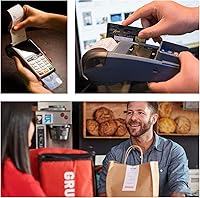 Vista 5 de Immuson Rollos de recibos de papel térmico de 2 14 x 50 pulgadas, papel de recibo de 2.25 x 50 pies, caja registradora POS, compatible