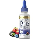 Carlyle Vitamin B12 Sublingual Liquid Drops | 10,000mcg | 2 fl oz | Vegetarian, Non-GMO, Gluten Free