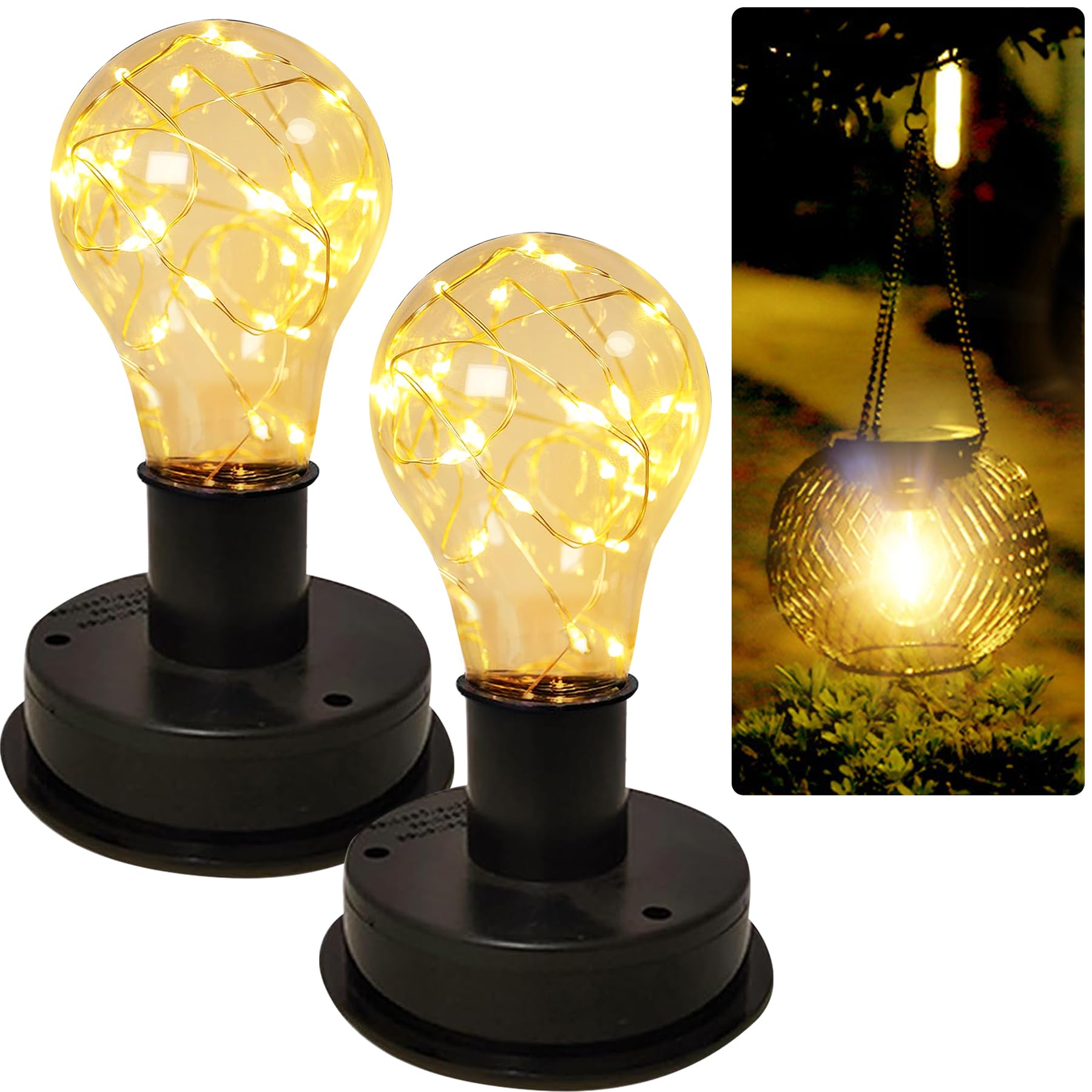 ZeiLaBang Kakadi Pack of 2 Garden Solar Lights Replacement Parts, 8.5 cm Solar Lights Replacement Parts, Replacement Solar Module for Garden Light, Solar Light Bulb Outdoor for Solar Lamps Lantern Lid โ image 1