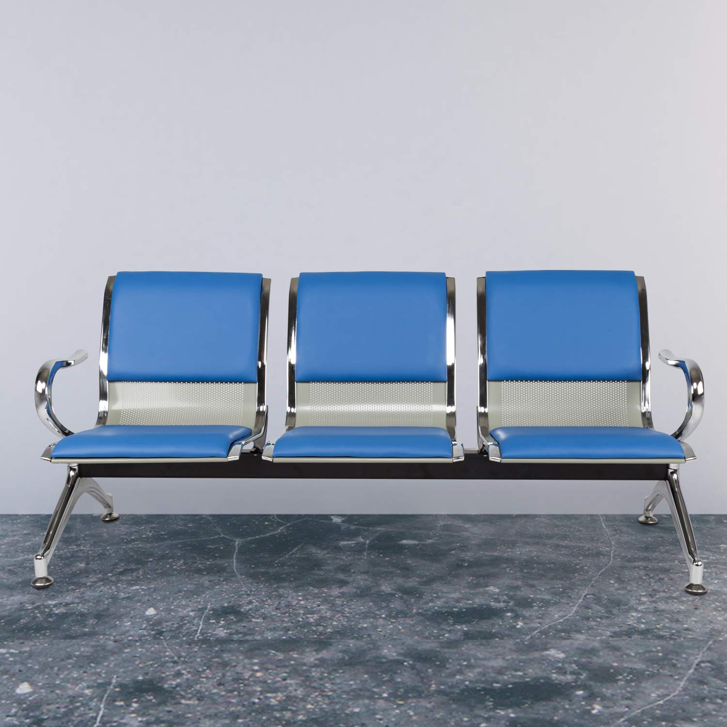 Buy Lobby Bench Seating Waiting Room Chairs with Arms 3Seat PU Leather