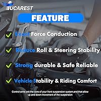 Vista 7 de TUCAREST 2 piezas K620117 K620118 izquierda derecha delantera inferior trasera brazo de control y conjunto de rótula compatible con 2000 2001 2002