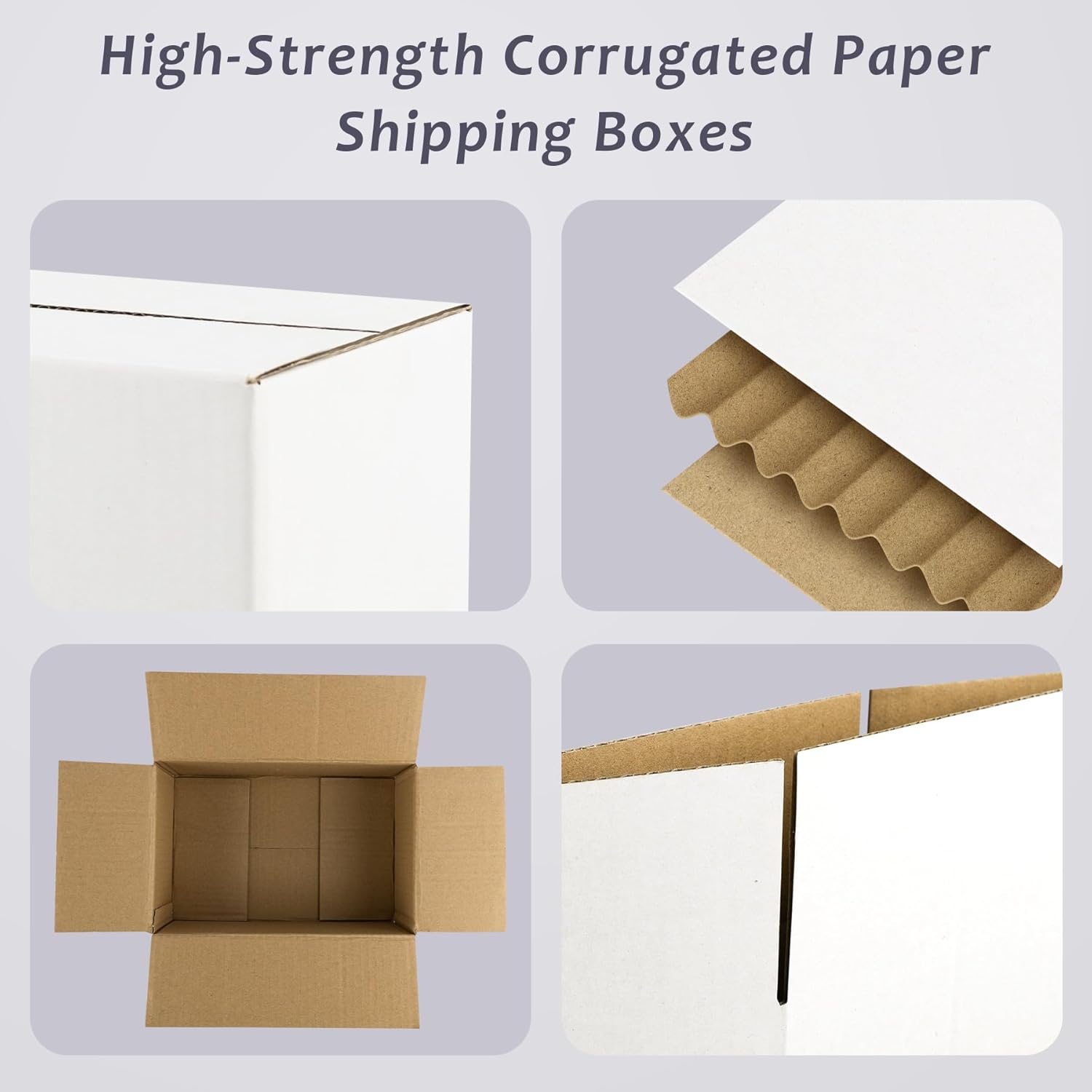 Frametory 9x6x4 Pack of 28 Corrugated Cardboard Packing Shipping Mailing Moving Carton Boxes, White
