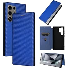 Pelanty For Galaxy S24 Ultra Case, Notebook Type, Carbon Fiber Style, SC-52E SCG26 Mobile Phone Cover, Samsung Galaxy S24 Ultra 5G, Back Case, Lightweight, Thin, Wallet-Type, Card Storage, Samsung