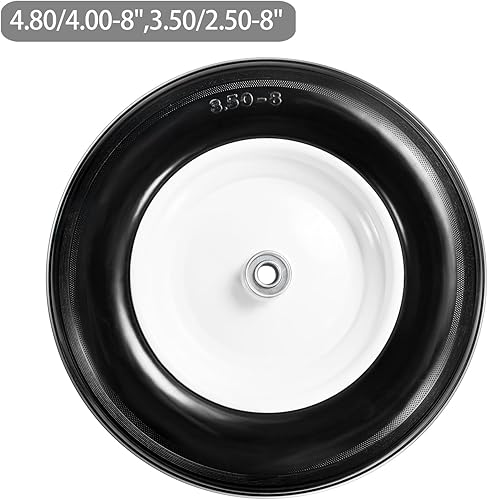 Miniatura 8 de LTNICER Neumático de carretilla plano libre de 14.5 pulgadas, 4.804.00-8 pulgadas para carretilla, carrito de jardín, carretilla, carretilla,