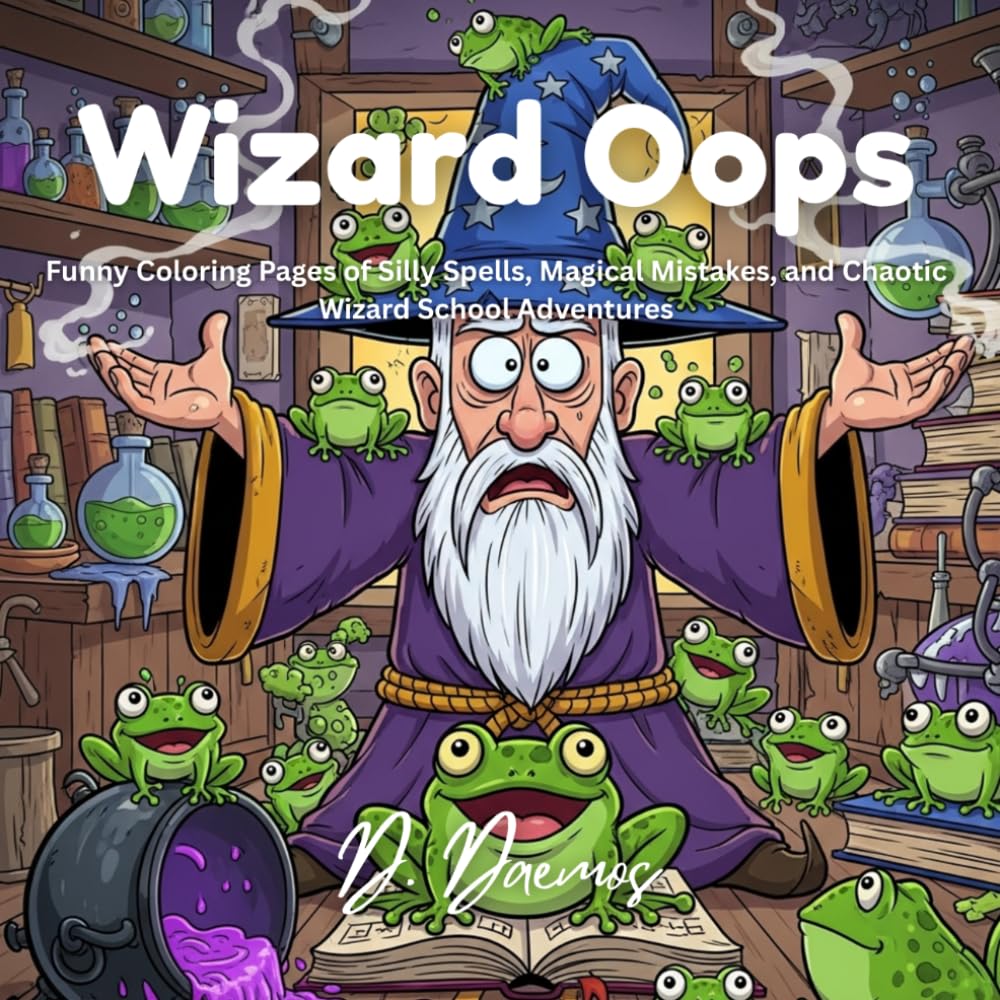 Wizard Oops: A Hilarious Coloring Book of Clumsy Little Wizards & Magical Disasters