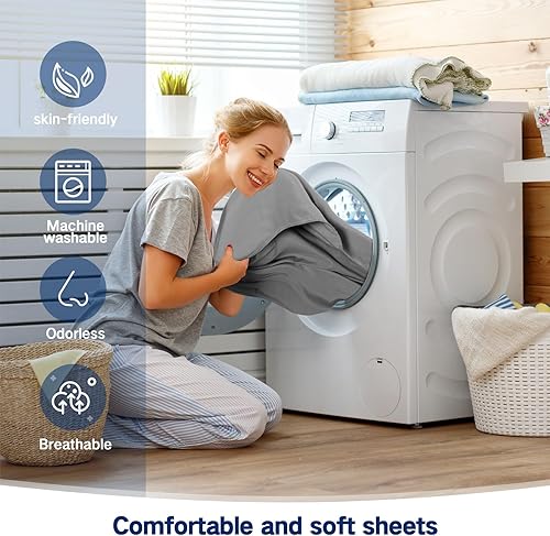 Miniatura 4 de Tudomro Paquete de 10 sábanas encimeras de tamaño individual a granel de calidad de hotel, resistentes a las arrugas, resistentes a las manchas,