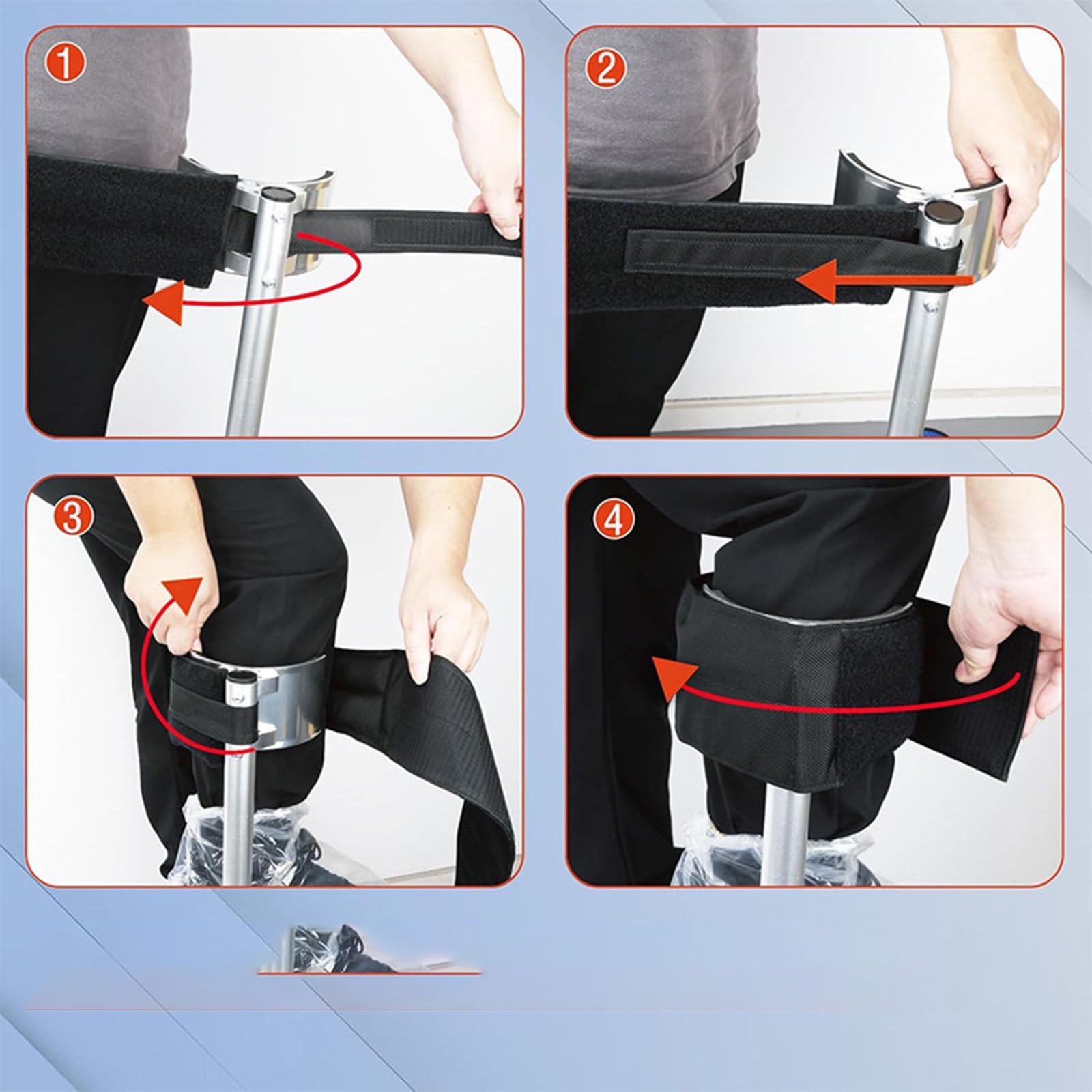 2 Pezzi Cinghie per Trampoli per Cartongesso, Cinghie Regolabili per Gambe Comode Cinghie Larghe Elastiche Riutilizzabili Spesse e Imbottite per Cartongesso, Pittura