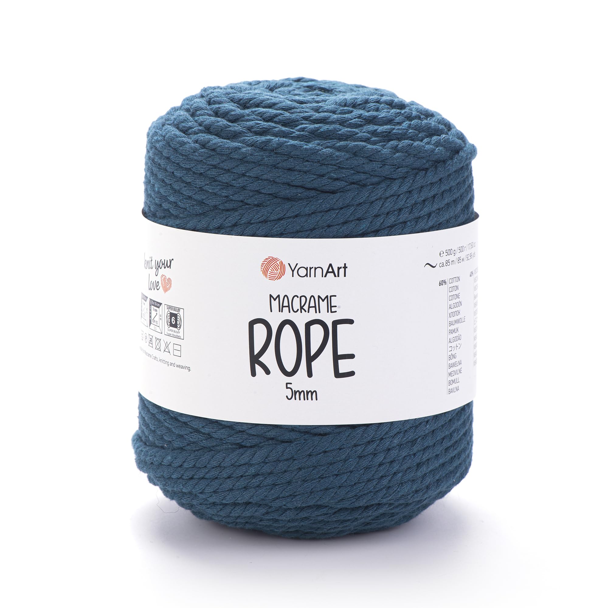 YarnArt El Örgü İpi MACRAME ROPE 5 MM, 789, 2x500 gr