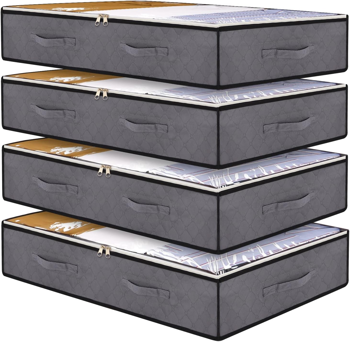 WENYA Underbed Storage Bags for Clothes, 100L Large Capacity Underbed