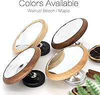 Vista 6 de Espejo reflectante con lente de espresso, observación del caudal, base de madera, máquina magnética para cafetería, accesorios para cafetera