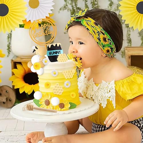 Miniatura 249 de Hooqict 26 piezas de decoraciones de pasteles de los años 80 y 90, decoraciones retro de los años 80 de hip hop con bolas de purpurina para cupcakes