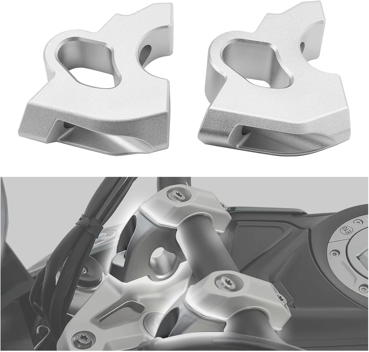 R1300GS 2024用 オートバイハンドルバークランプマウントライザー延長アダプター ハンドルバーライザー