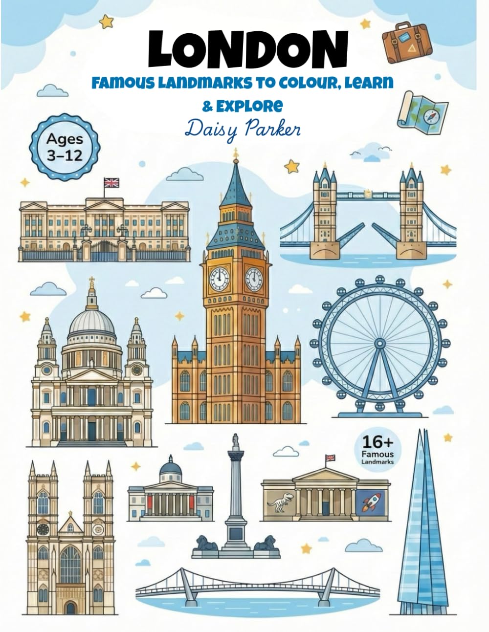 London Landmarks Coloring Book for Kids: Fun & Educational UK City Coloring Pages for Kids Ages 3-12 (UK Cities Landmarks Colouring Books for Kids)