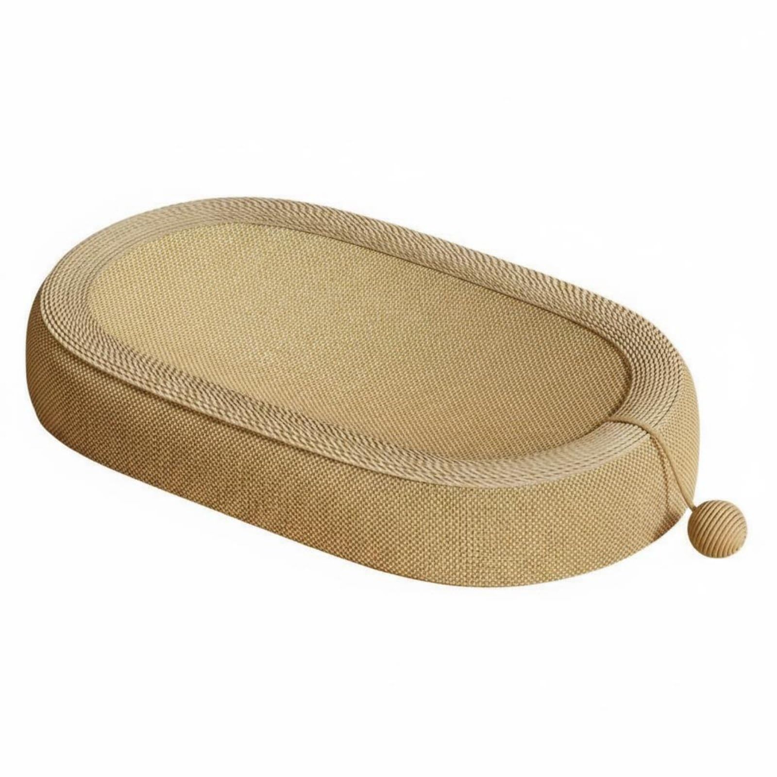Tavoletta Tiragraffi Gatto Tappetino Letto Cuccia Nido in Sisal Compatto Senza Detriti con Palla Sospesa per Attività Adatta per Appartamento Famiglia