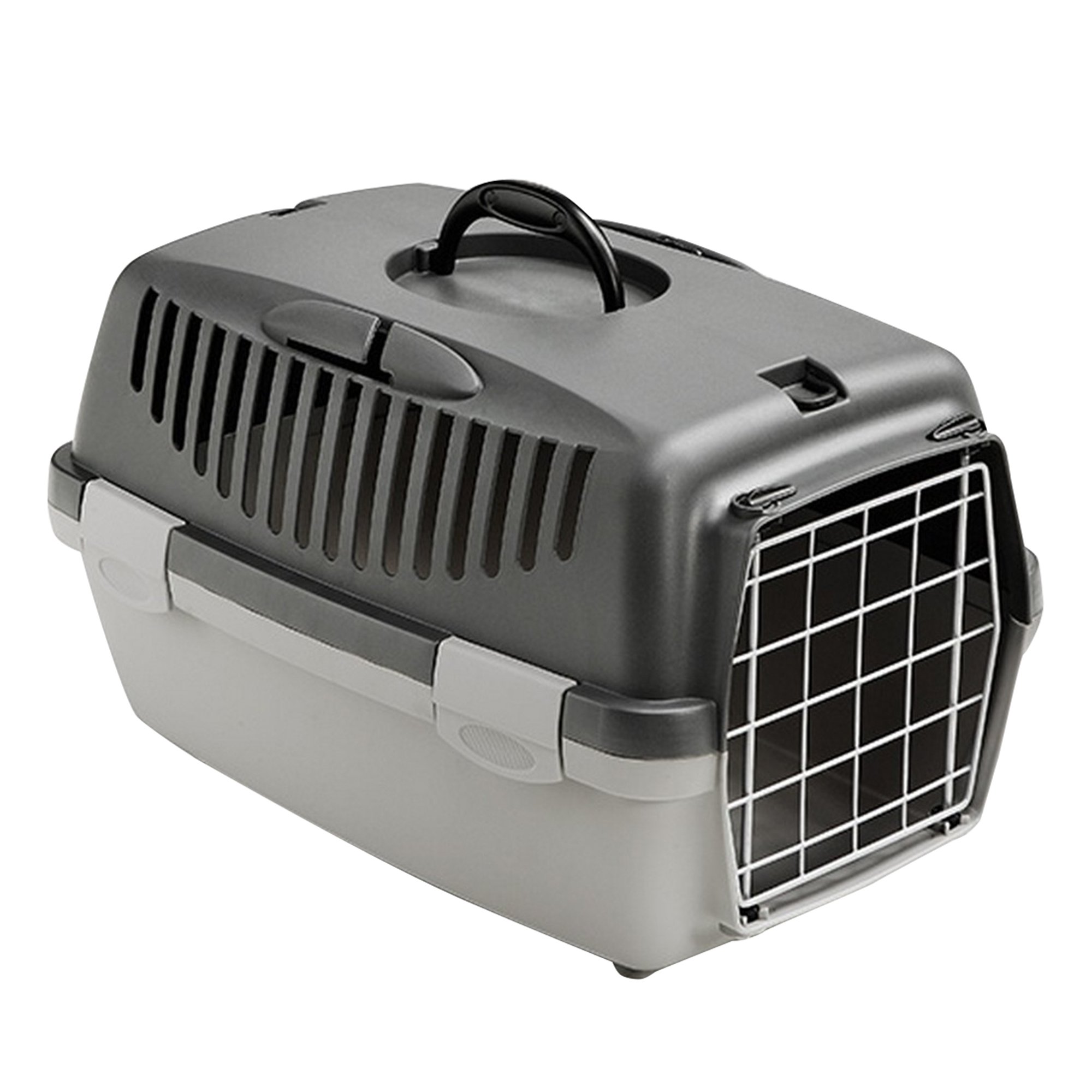 Stefanplast SPA Gulliver Pet Carrier With Metal Door (Medium) (Dark Grey)