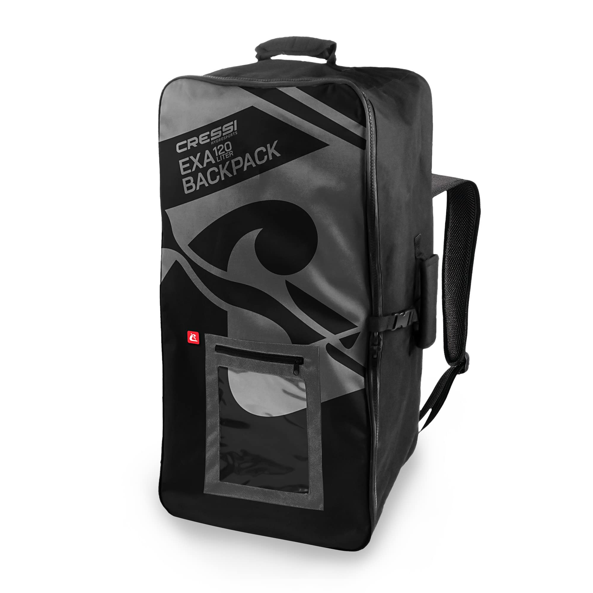 Cressi Exa Backpack Mochilas Hydrosports para Transportar Material, Unisex Adulto, Negro, 120 L