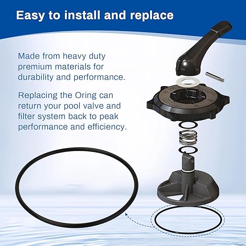 Miniatura 6 de SPX0714L Reemplazo de junta tórica de cubierta, para válvulas multipuerto Hayward y sistemas de filtro de arena, compatible con la serie de bombas