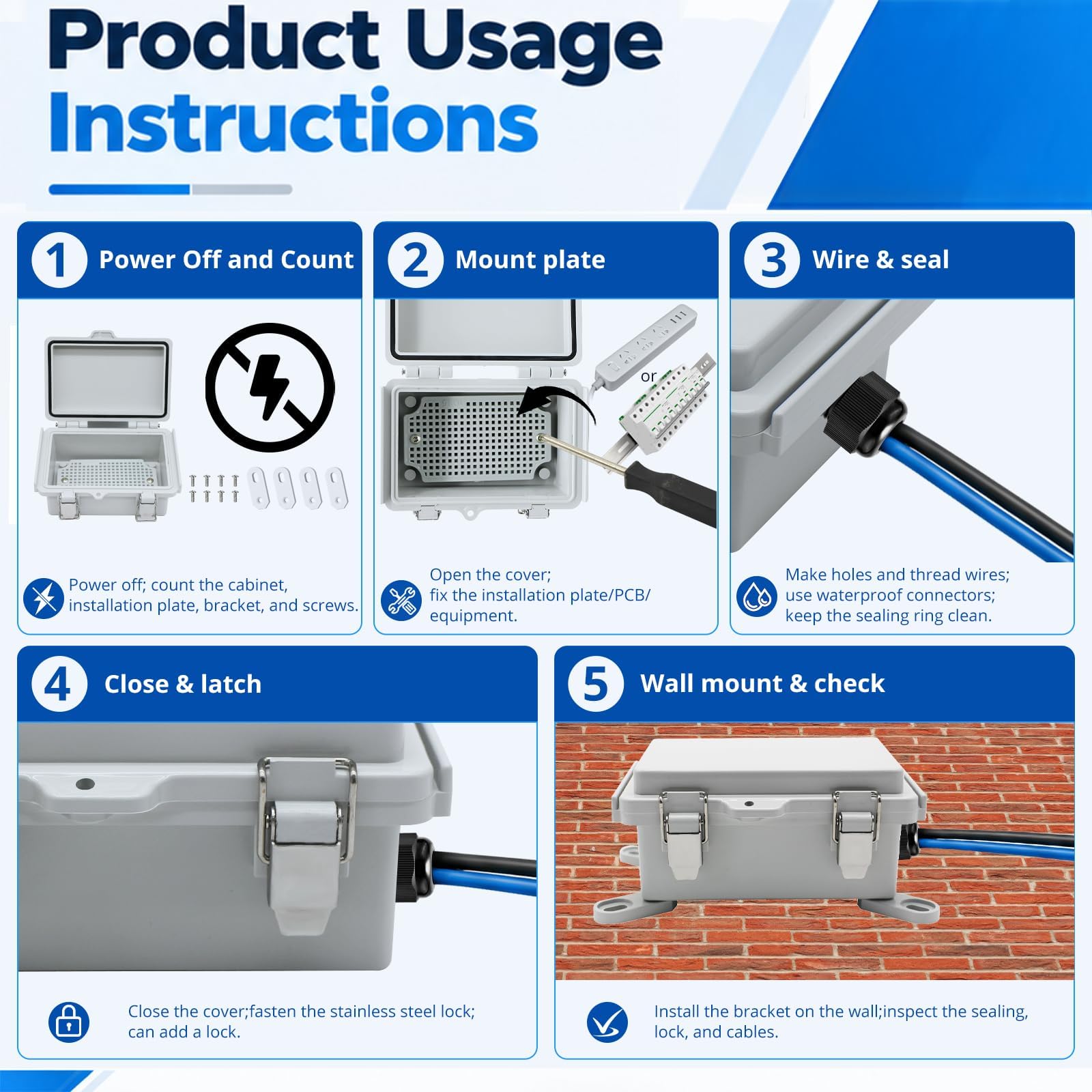 Waterproof Junction Box - IP67 Protection -5 Waterproof Junction Box - IP67 Protection -5