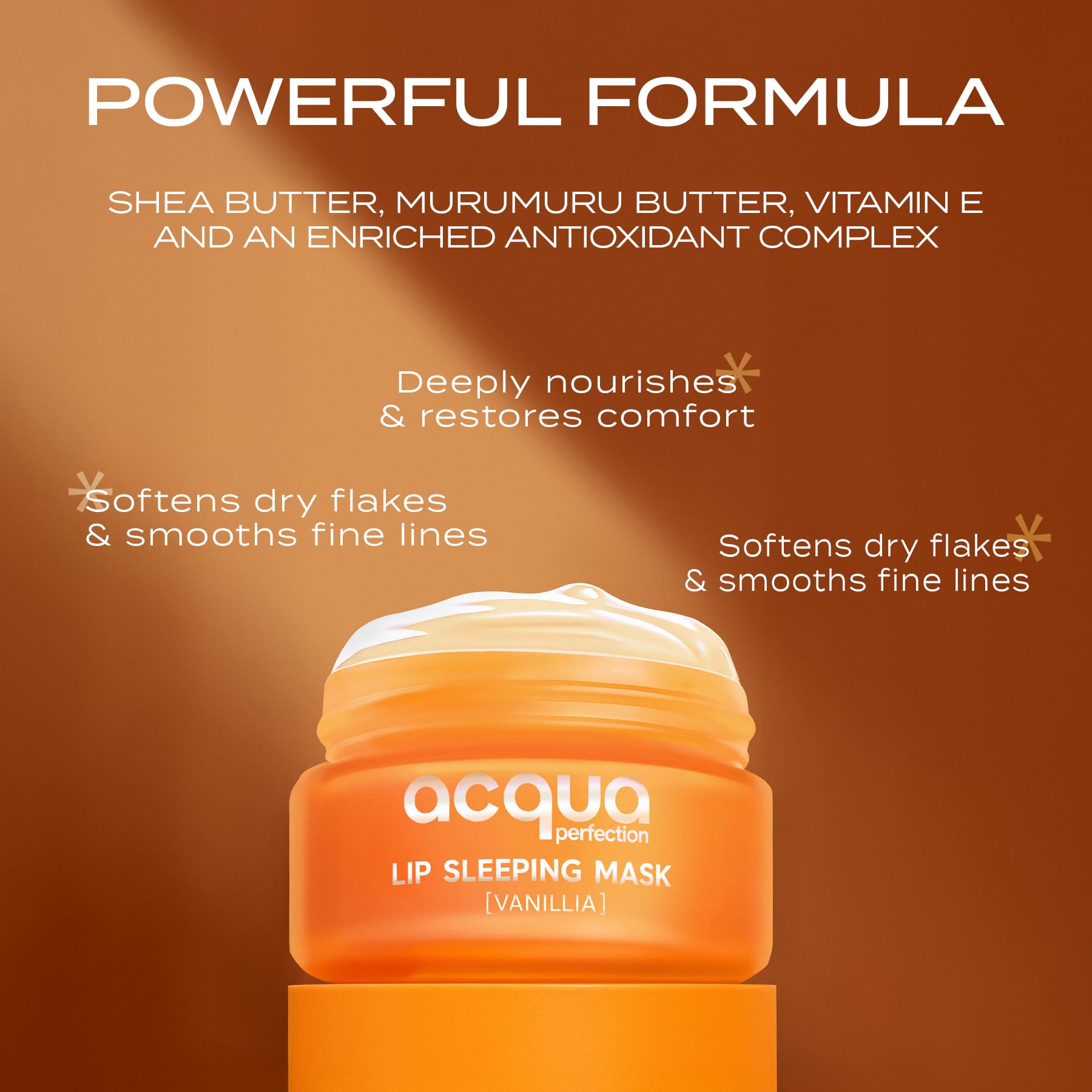 Acqua Perfection Lip Sleeping Mask Balm 3 Flavors 15ml - Hydrating Overnight Lip Treatment -Murumuru Oil, Coconut Oil & Berry Complex - Repairing, Plumping & Moisturizing (15 ml, Vanilla) - Image 4