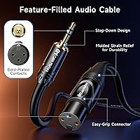 Vista 6 de CABLE MATTERS (18 pulgadas) Cable desequilibrado de 3.5 mm a XLR (cable XLR a 3.5 mm) macho a hembra