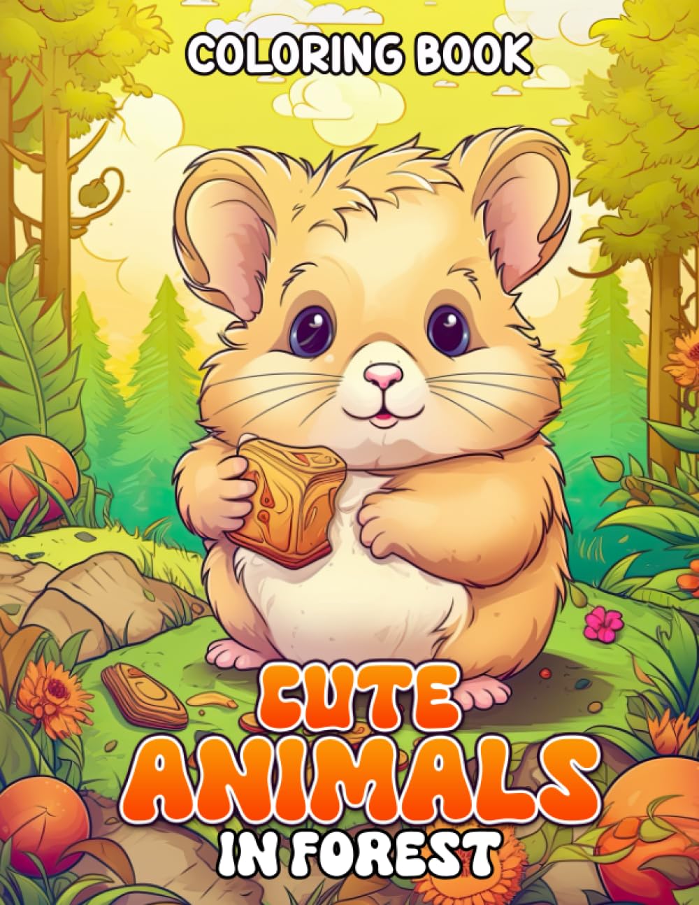 Cute Animals in forest Coloring Book: Unlock the Magic of 30 Coloring Pages Delight in the Colorful World of Cute Forest Animals