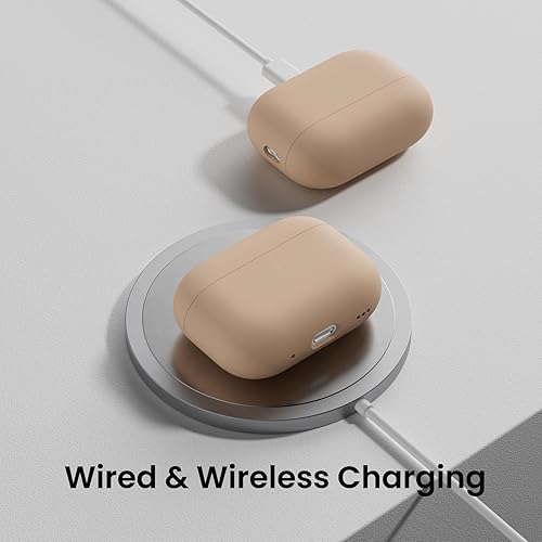 Miniatura 5 de ORNARTO Funda compatible con AirPods Pro 2 2022, silicona híbrida de protección completa para AirPods Pro de 2 generación, cubierta frontal LED