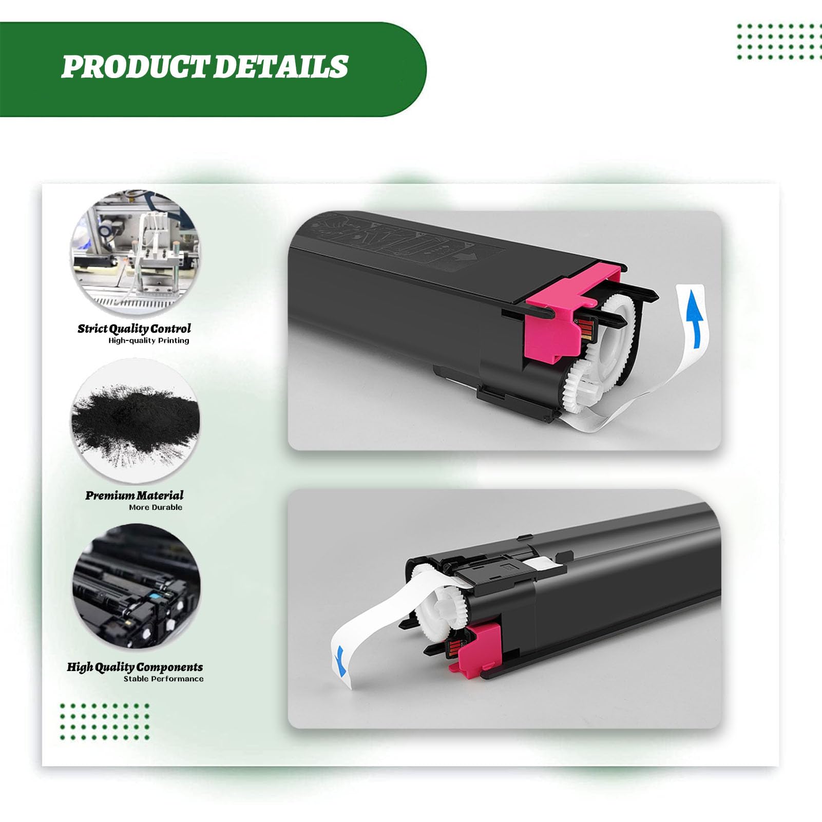 PuCio MX-61GT-MA MX-61GT-BA MX-61GT-YA MX-61GT-CA MX-61GT MX61GT Toner Ad Alta capacità Cartuccia Compatibile per Sharp MX-2651 MX-3051 MX-3061 MX-3071 MX-3551 MX-3561 Pin 4color