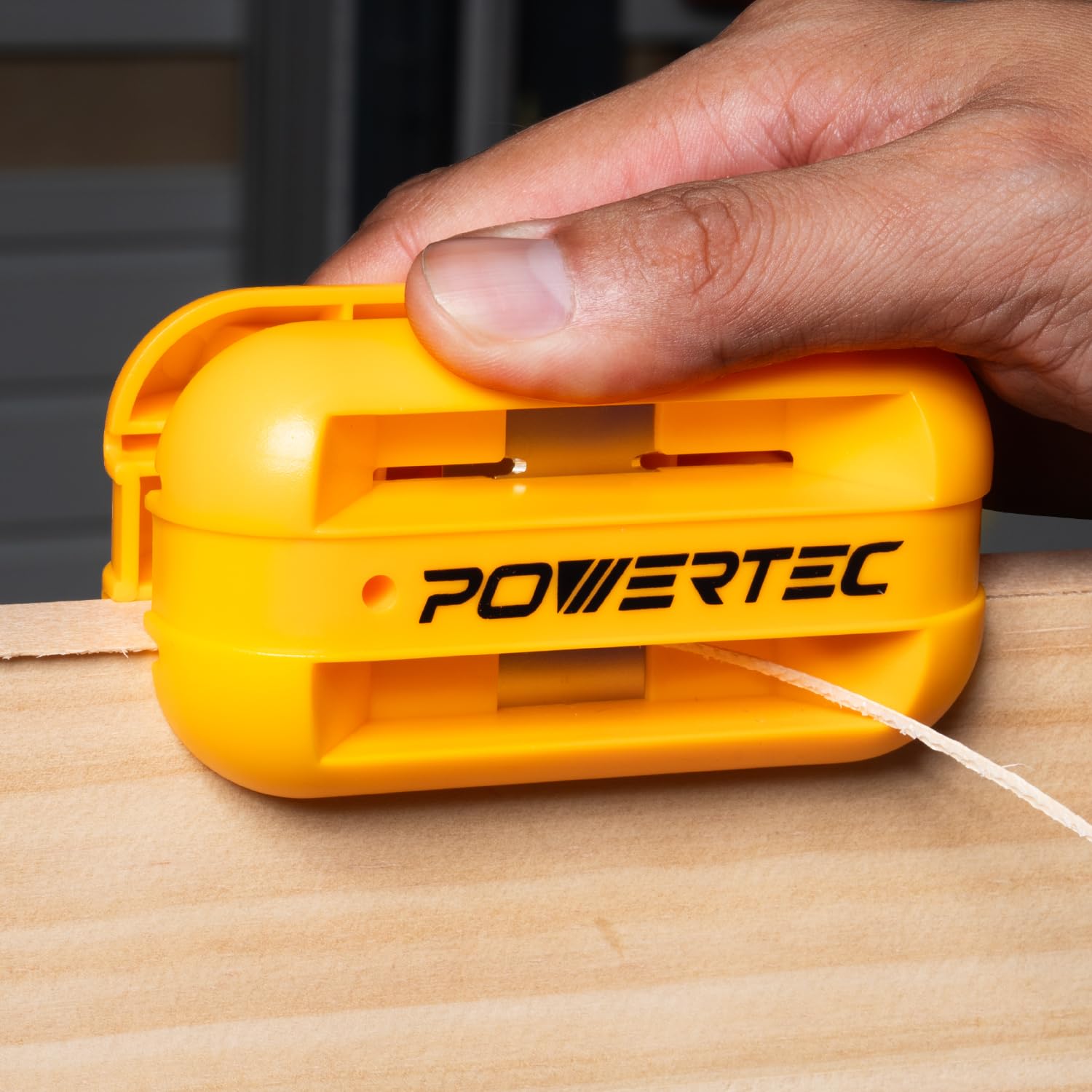 POWERTEC Dual Edge Banding Trimmer – 420 Stainless Steel Blade &amp; ABS Body, Pneumatic Design for Veneer, PVC, ABS &amp; Wood Edge Banding – Single or Double Edge Operation (72282)