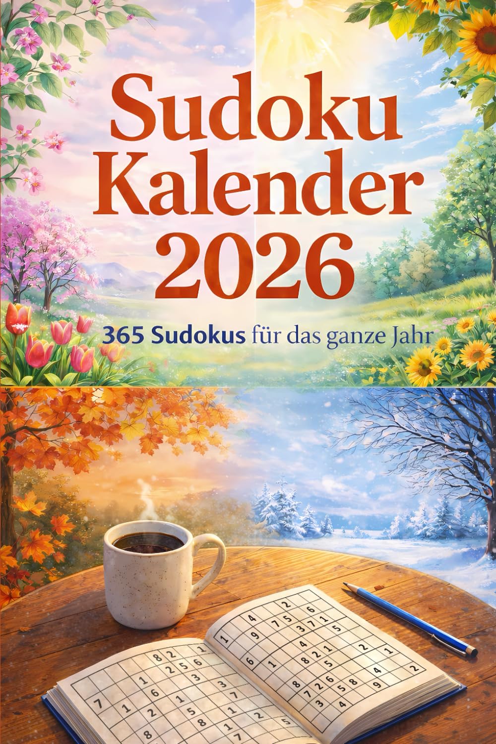 Sudoku Kalender 2026: 365 Sudokus für das ganze Jahr - Von Leicht bis Schwer - Das große Sudoku-Buch für Erwachsene und Senioren mit täglichem Rätselspaß - Mit Lösungen