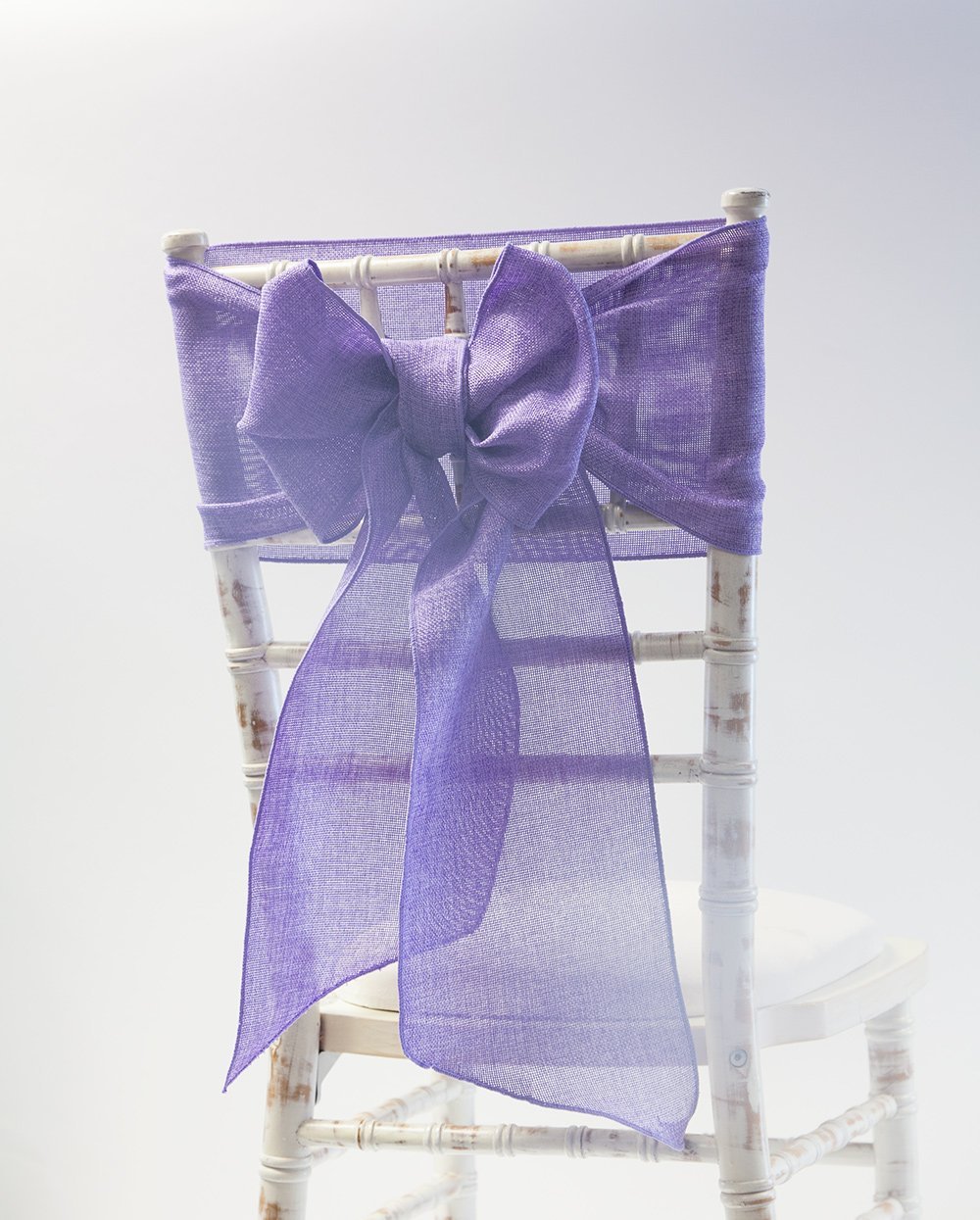 Decor Trader LINEN BURLAP SASHES AND MATCHING TABLE RUNNERS 9 COLOURS WEDDING CHAIRS EVENTS (Ultra Violet Sash)