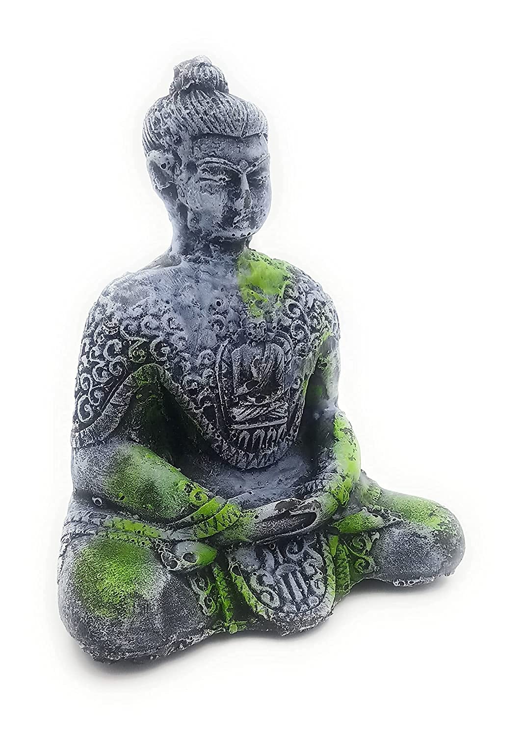 Mistletoe Ancient Buddha Statue Aquarium Ornament | Resin Fish Tank Decor With Detailed Craftsmanship Meditation Decorations, 11.68 Cm, 16.51 Cm 1