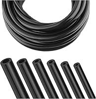 IHOTDER 6PCS 5FT Silicone Vacuum Hose Kit - 1/8" to 3/8" ID Sizes for Car Engine Air/Water Lines, Universal Automotive Tubing