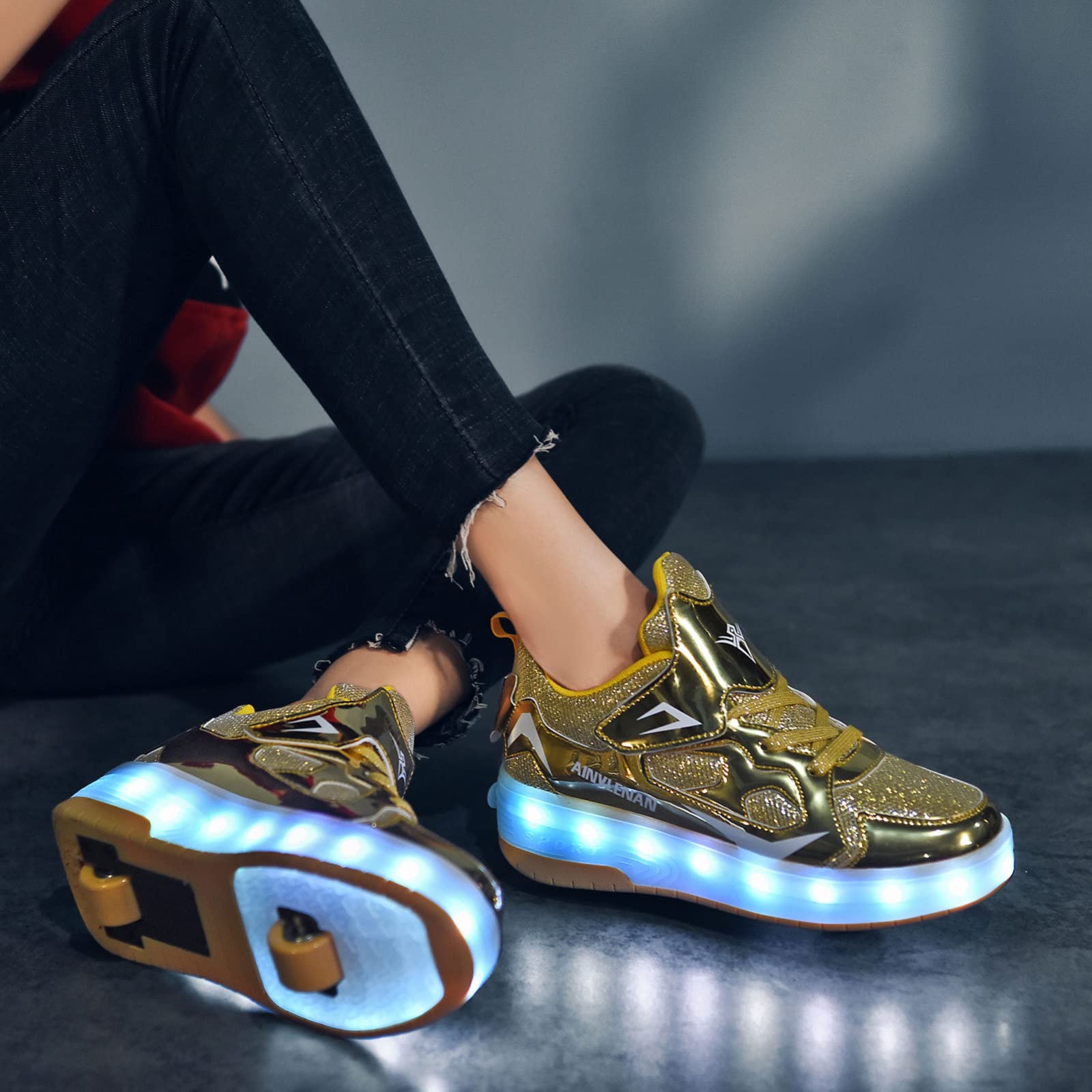LED Knipperende Rolschaatsschoenen Kinderen USB Opladen LED Knipperende