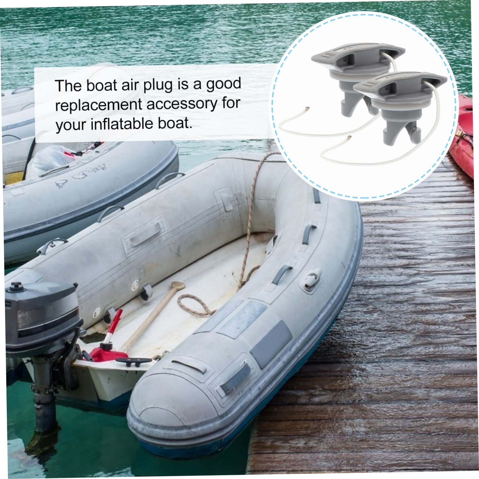 VANZACK 20pezzi Valvole per Canoe e Kayak Coprivalvole Gonfiabili con Design Portatile e Facile Installazione Adatte per Barche Canoe e Accessori Nautici