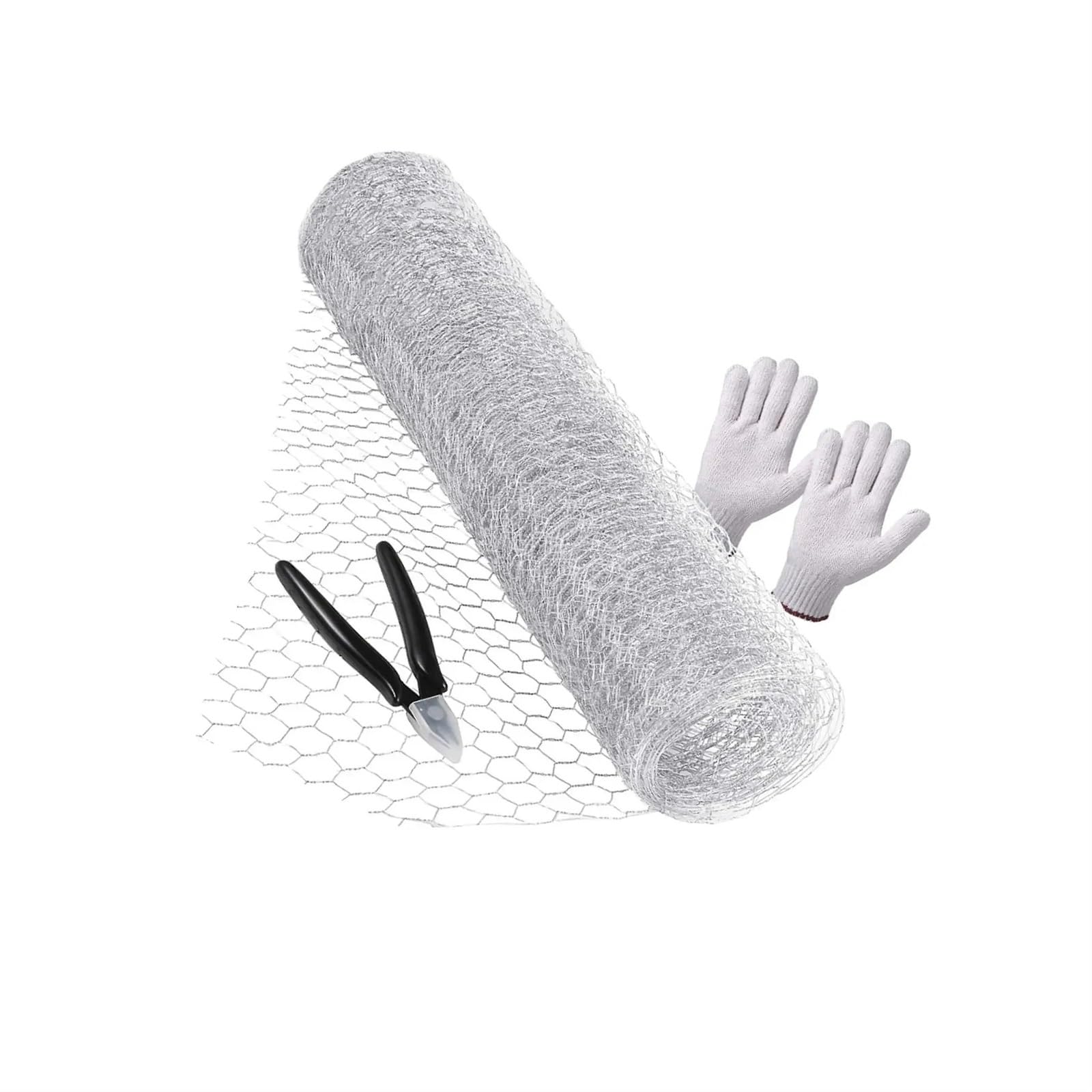Malla galvanizada para Aves de Corral, Malla de Alambre para gallinero, Malla para Conejos, 10 x 500 cm, para cercas de Aves de Corral y Pollos (Plateada, 40 x 500 cm)