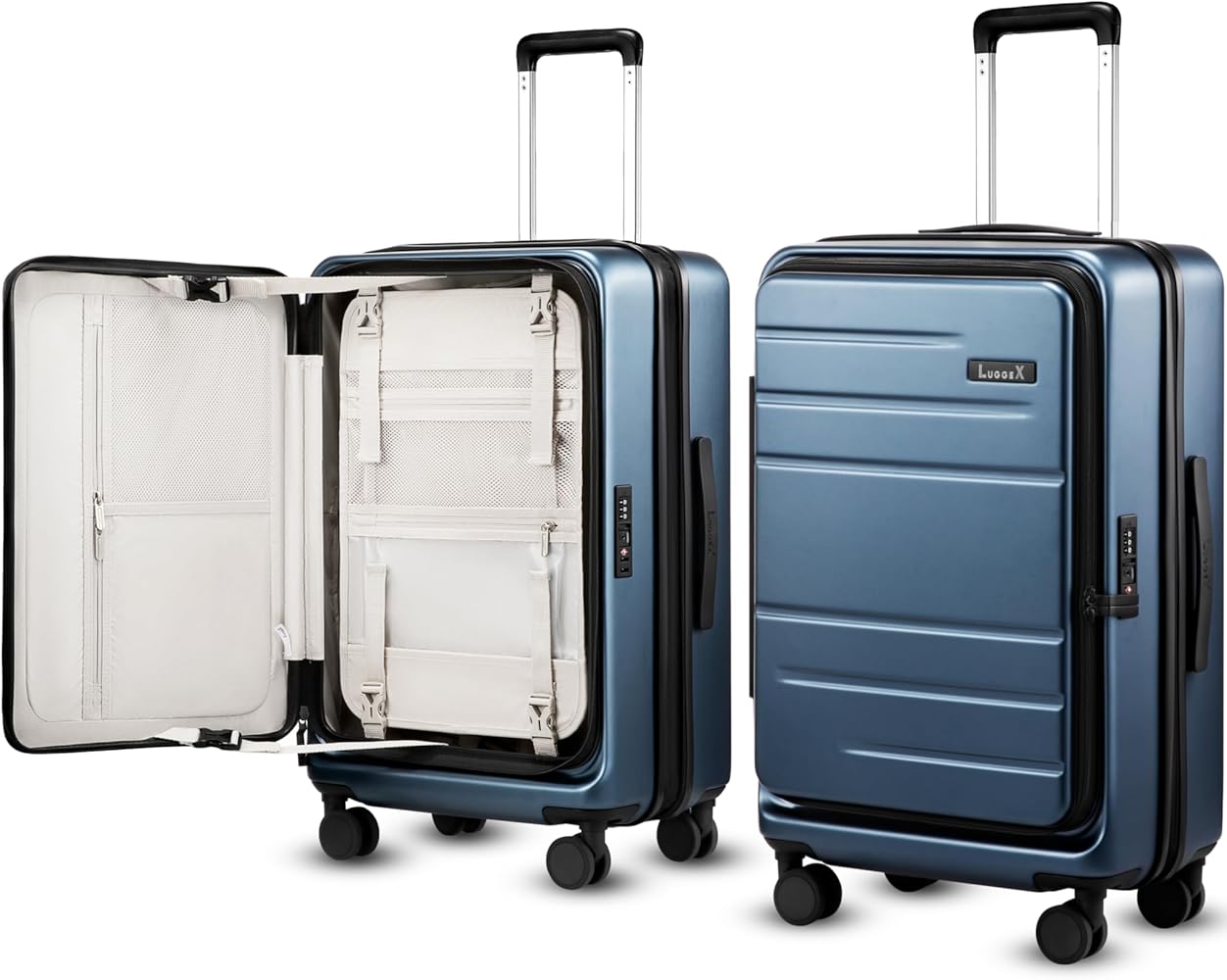 Amazon.com | LUGGEX Checked Luggage with Spinner Wheels, FLO5 Top