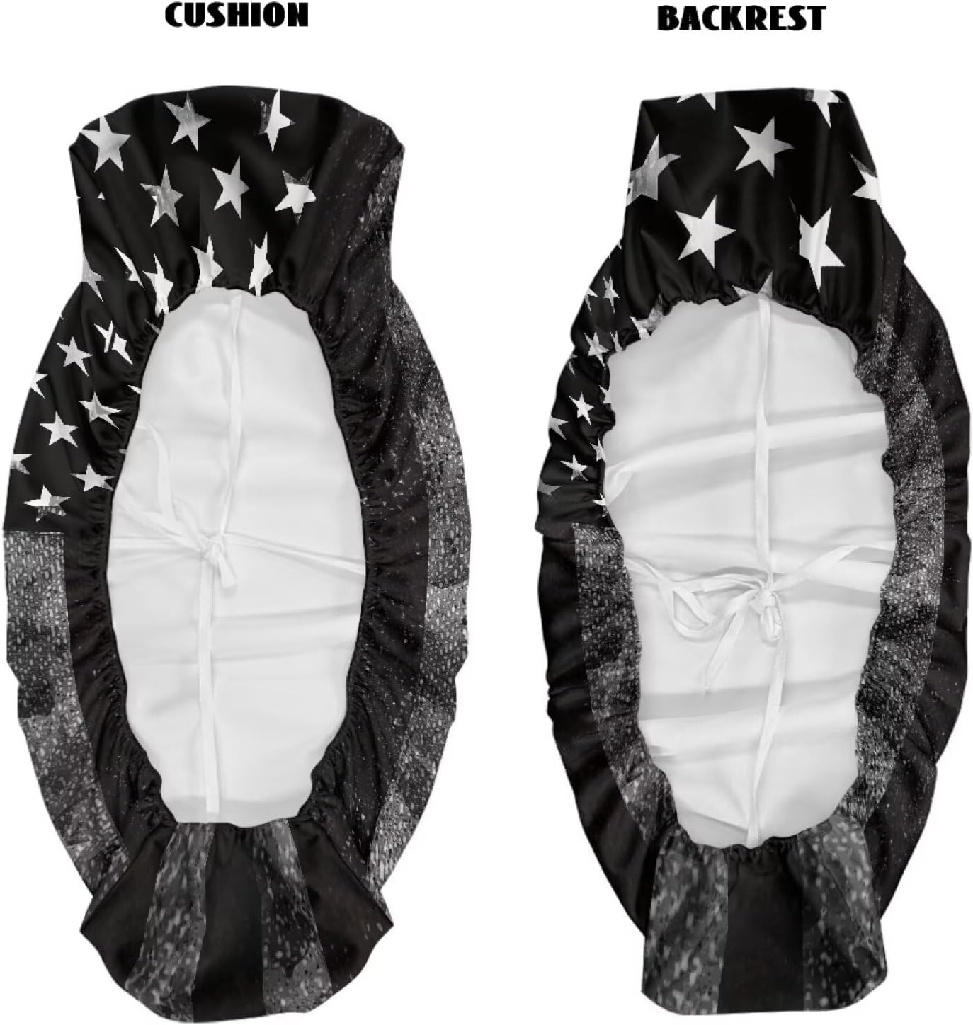 Horeset American Flag UTV Seat Covers Anti-Slip Anti-Scratch Seat Pad Cover Compatible with Kawasaki Mule 600/610 2005-2016 & Mule SX 2017-2023