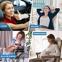 Vista 7 de Almohada de soporte lumbar Lofty Aim para coche, almohada lumbar de espuma viscoelástica para alivio del dolor lumbar - Cojín para la espalda al