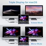 USB 3.0 à double HDMI Station d'arrimage pour Windows & macOS, USB C/USB 3.0 Adaptateur Ordinateur portable station d'accueil Dual Monitor HDMI Splitter pour MacBook Pro/Air/M1/M2/Mac, USB C Hub pour Dell/HP/Lenovo/Surface